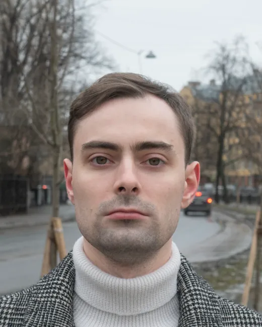 Reference photo: the head from the front